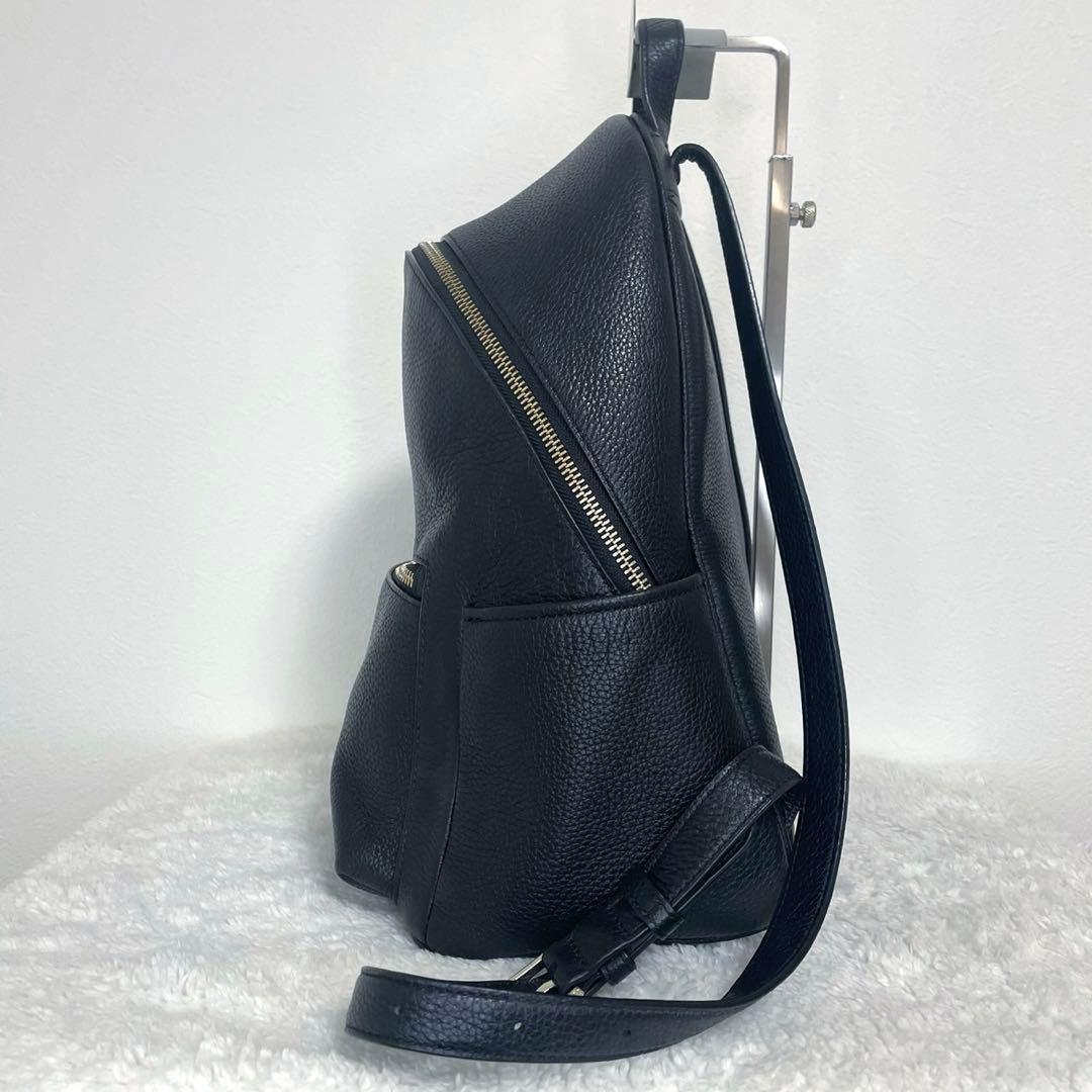 kate spade ケイトスペード レザー リュック ブラック ロゴ金具