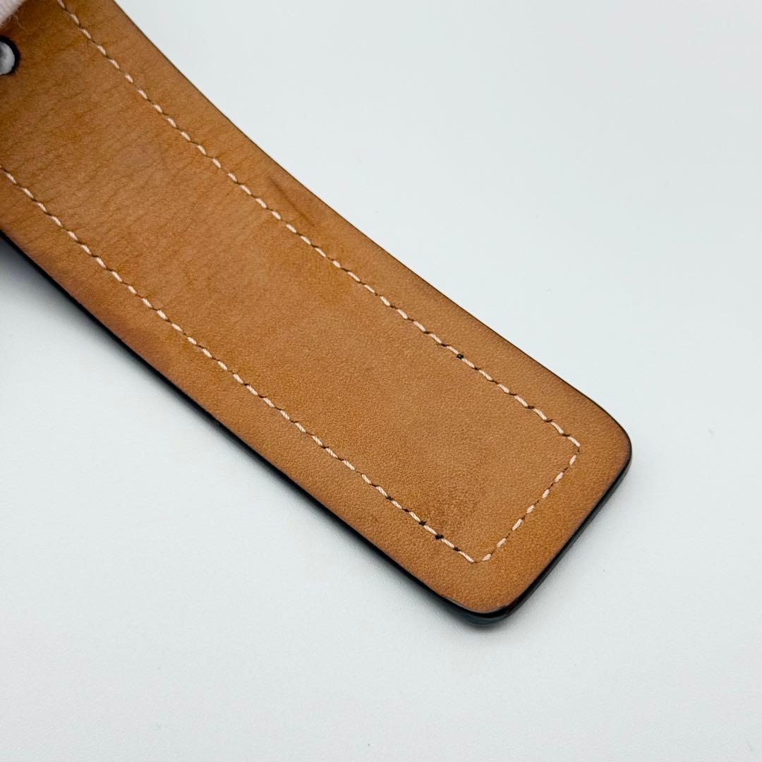 ✨良品✨フェラガモ ベルト ガンチーニ 紳士 本革 シルバー金具 ビジネス