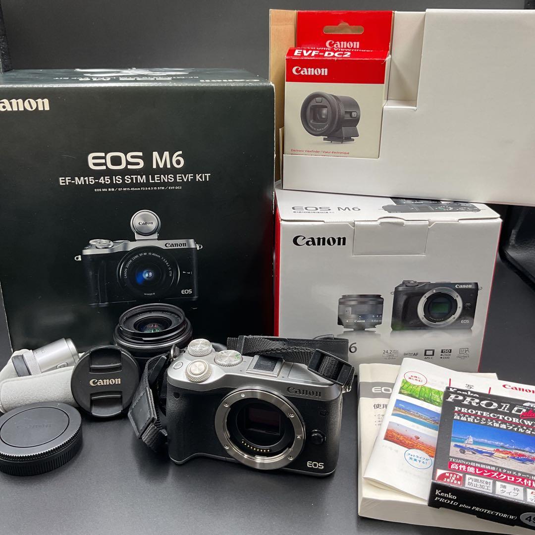 E1580 Canon EOS M6 EF-M15-45 レンズキット
