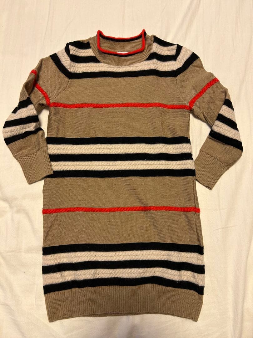 て*ー様 【used】BURBERRY ニット長袖ワンピース 110cm