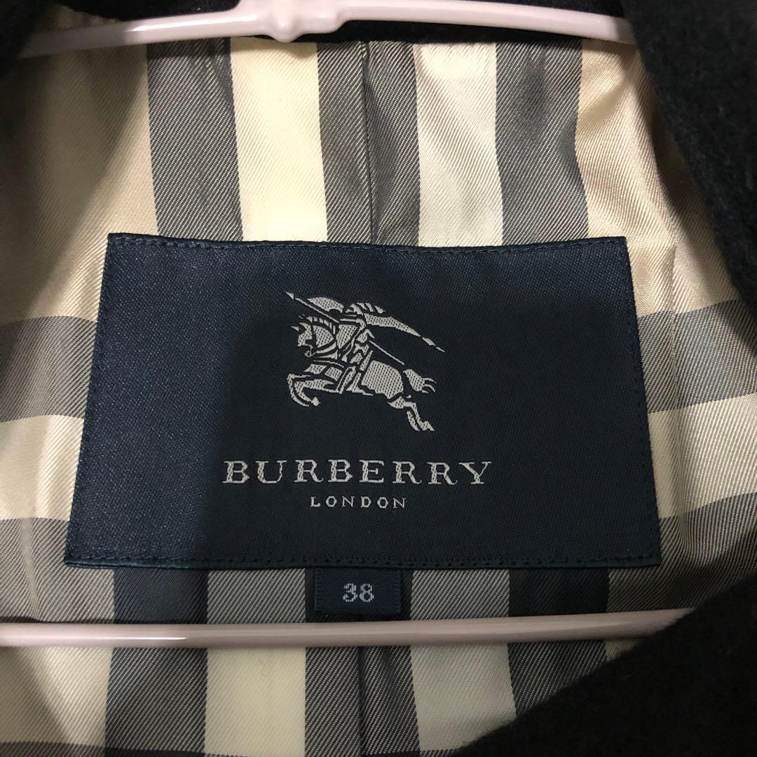 BURBERRY LONDON バックプリーツダッフルコート メガチェック M