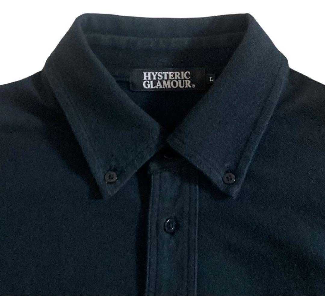 希少‼︎ HYSTERIC GLAMOUR 長袖シャツ ブラック L ロゴ刺繍