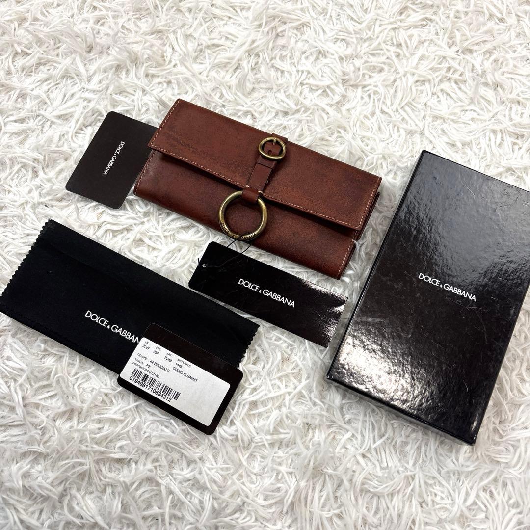 ドルチェ&ガッバーナ 長財布 豹柄 レザー ヴィンテージ加工 新品タグ付