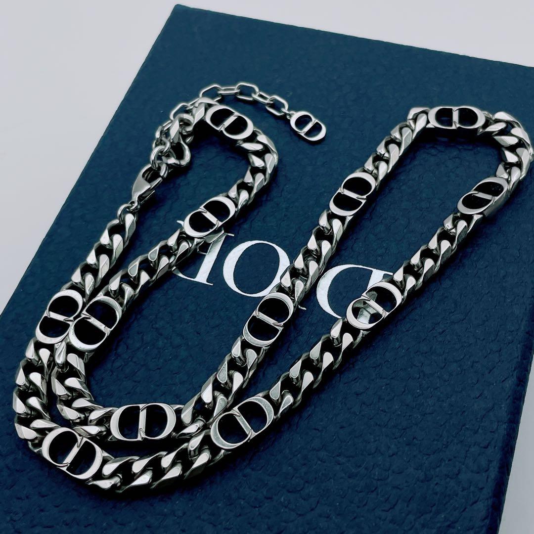 Christian Dior ネックレス　アイコン　チェーン　喜平　シルバー