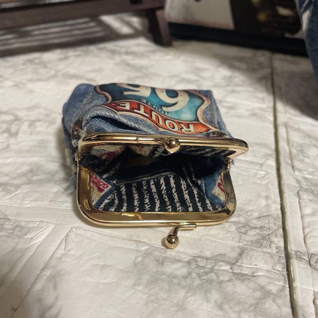 No. 489 デニムリメイクバッグ　トートバッグ　ルート66 インディアン