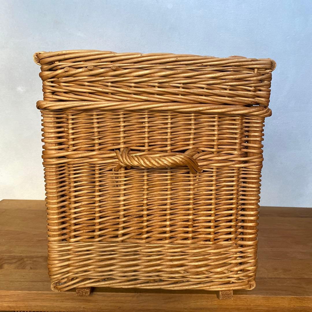 【送料込み】希少 キャトル・セゾン フランス柳 トランク バスケット