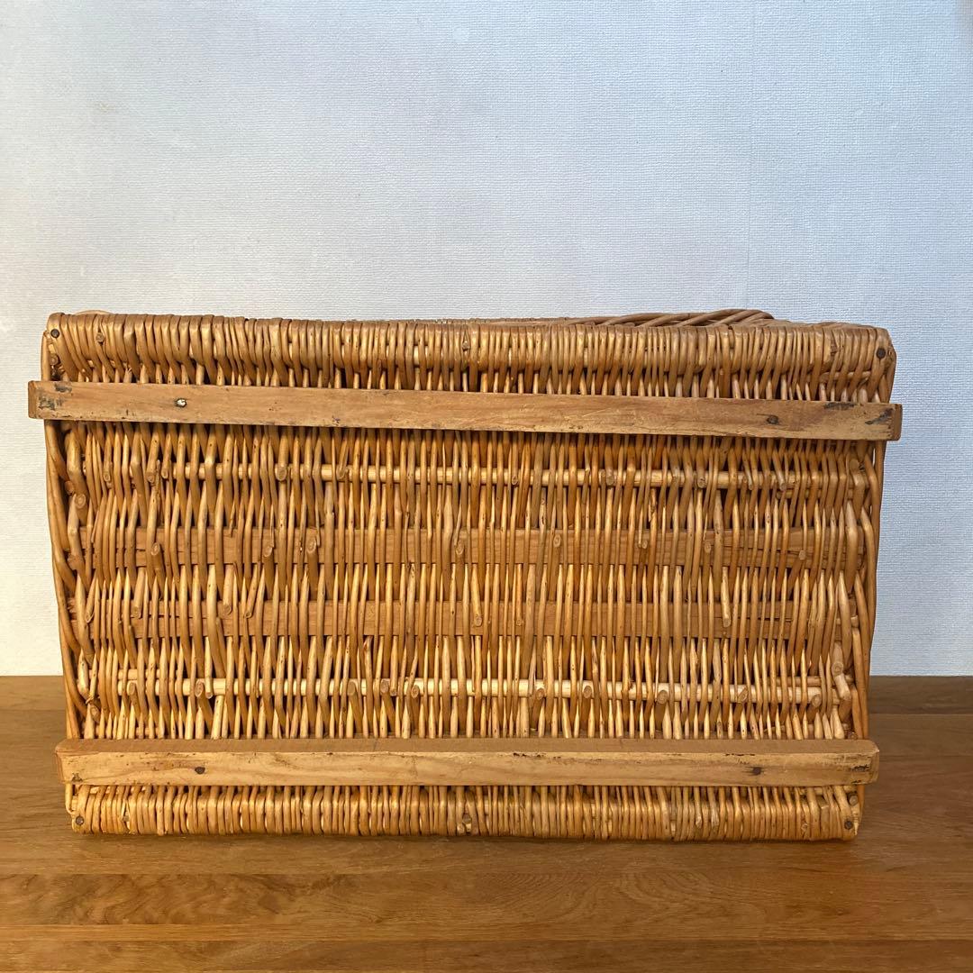【送料込み】希少 キャトル・セゾン フランス柳 トランク バスケット