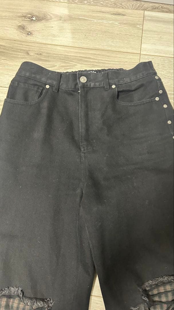 afb フレアパンツBLACK ブーツカット