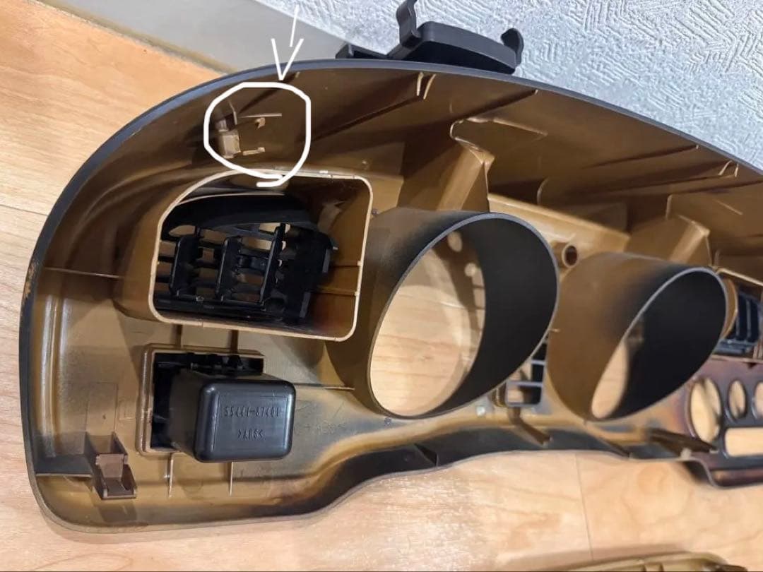 ダイハツ　ミラジーノL700S オーディオパネル　スピードメーターパネル ウッド