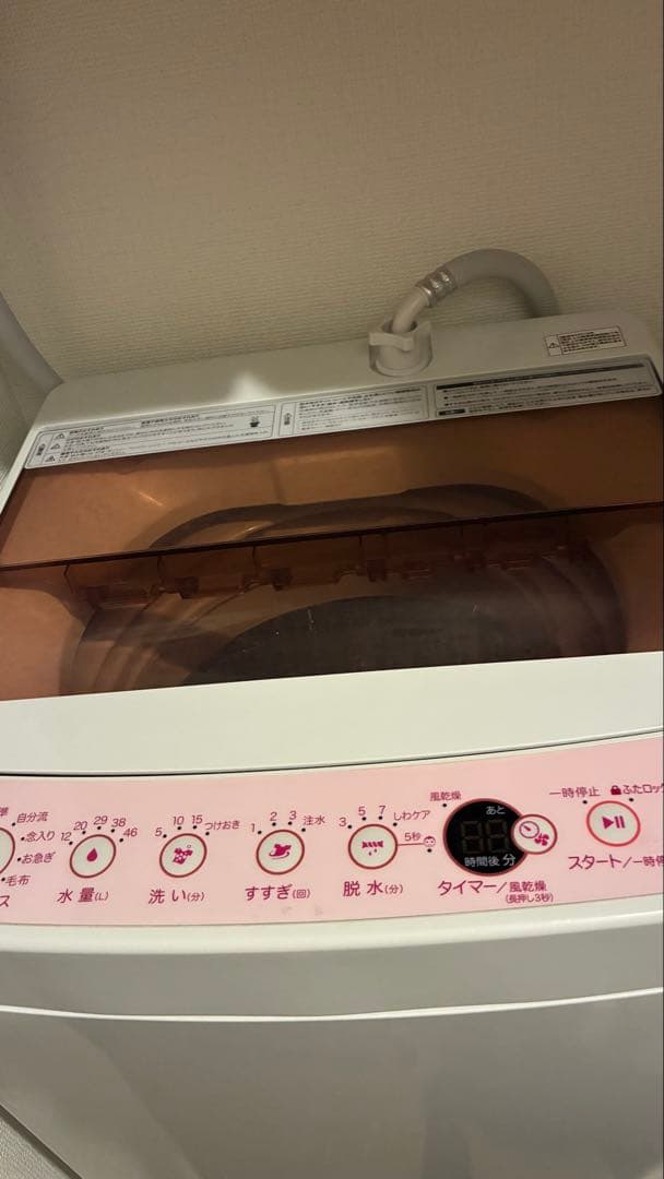 【2/22発送】Haier 縦型洗濯機 5.5kg ホワイト/ピンク　2019