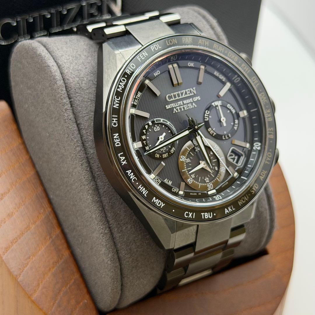 【極美品】シチズン　アテッサ　CC4055-65E 箱保付　チタン　ブラック