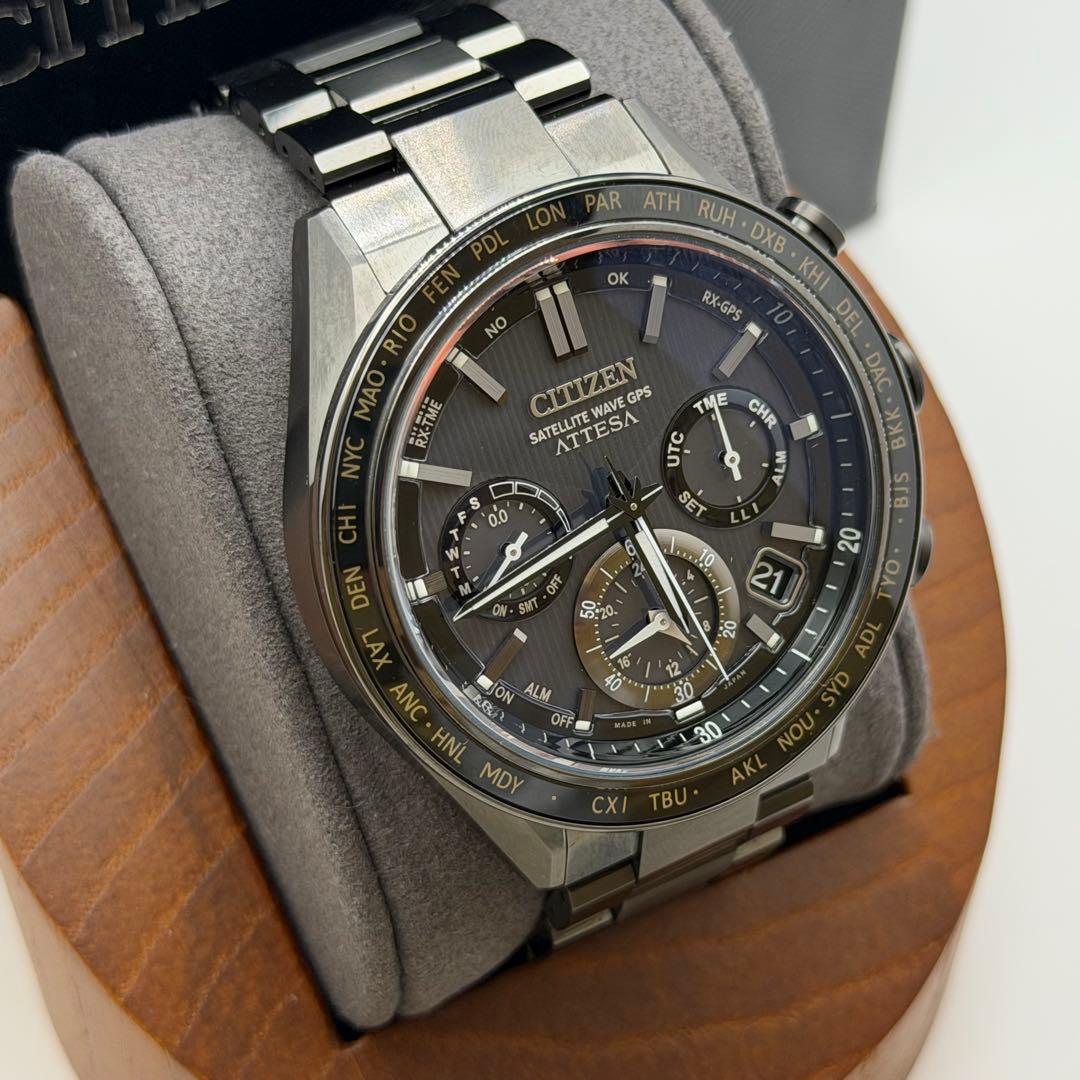 【極美品】シチズン　アテッサ　CC4055-65E 箱保付　チタン　ブラック
