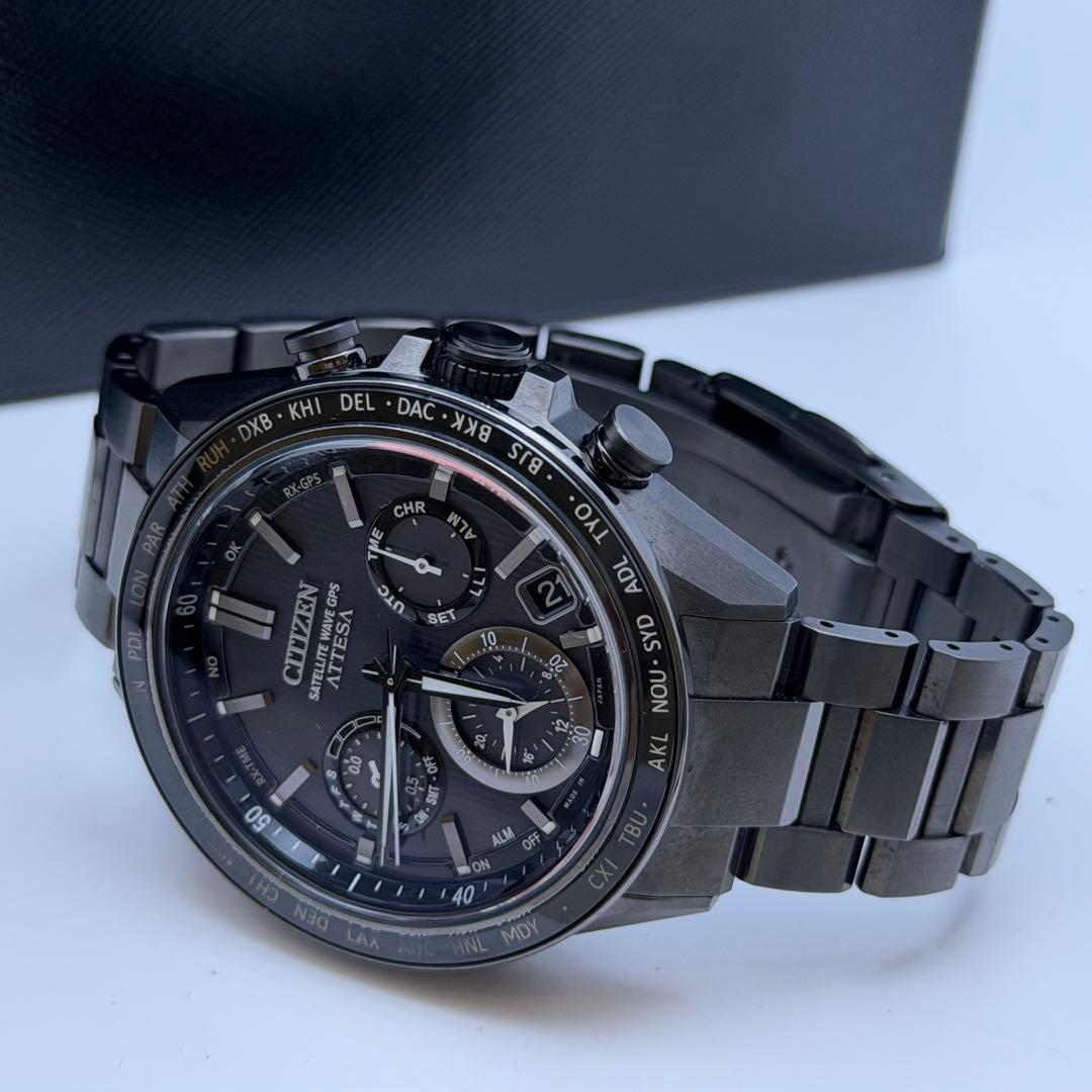 【極美品】シチズン　アテッサ　CC4055-65E 箱保付　チタン　ブラック