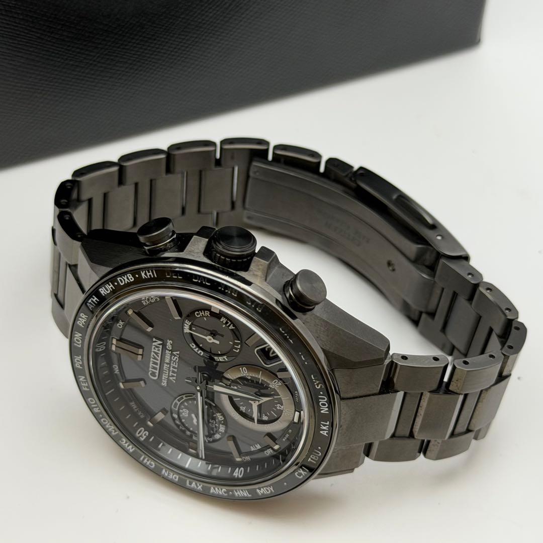 【極美品】シチズン　アテッサ　CC4055-65E 箱保付　チタン　ブラック
