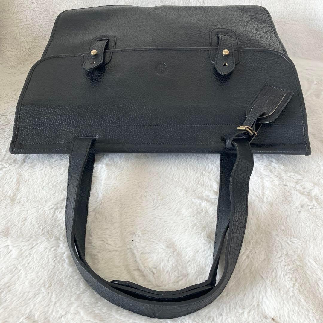 ポロラルフローレン シボレザー トート ビジネスバッグ ブラック