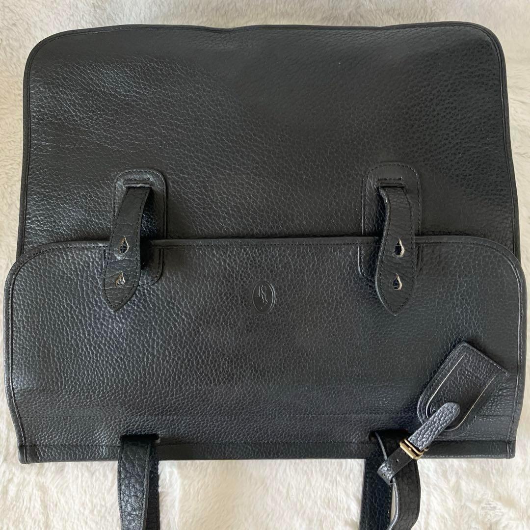 ポロラルフローレン シボレザー トート ビジネスバッグ ブラック