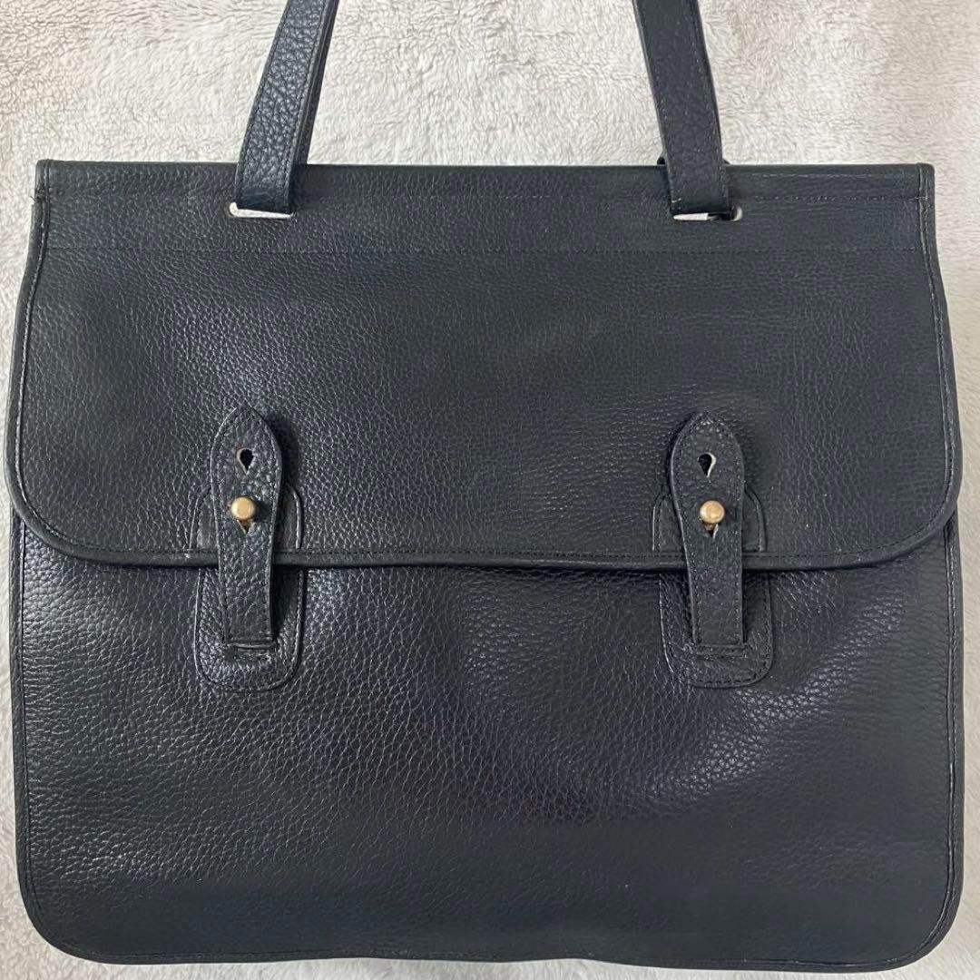 ポロラルフローレン シボレザー トート ビジネスバッグ ブラック