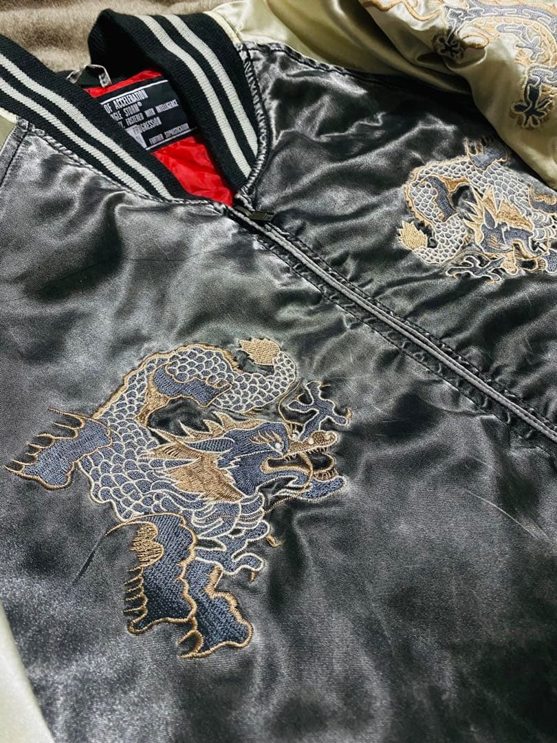 90s 龍 JUNGLE STORM 日本限定 スカジャン unisex サテン