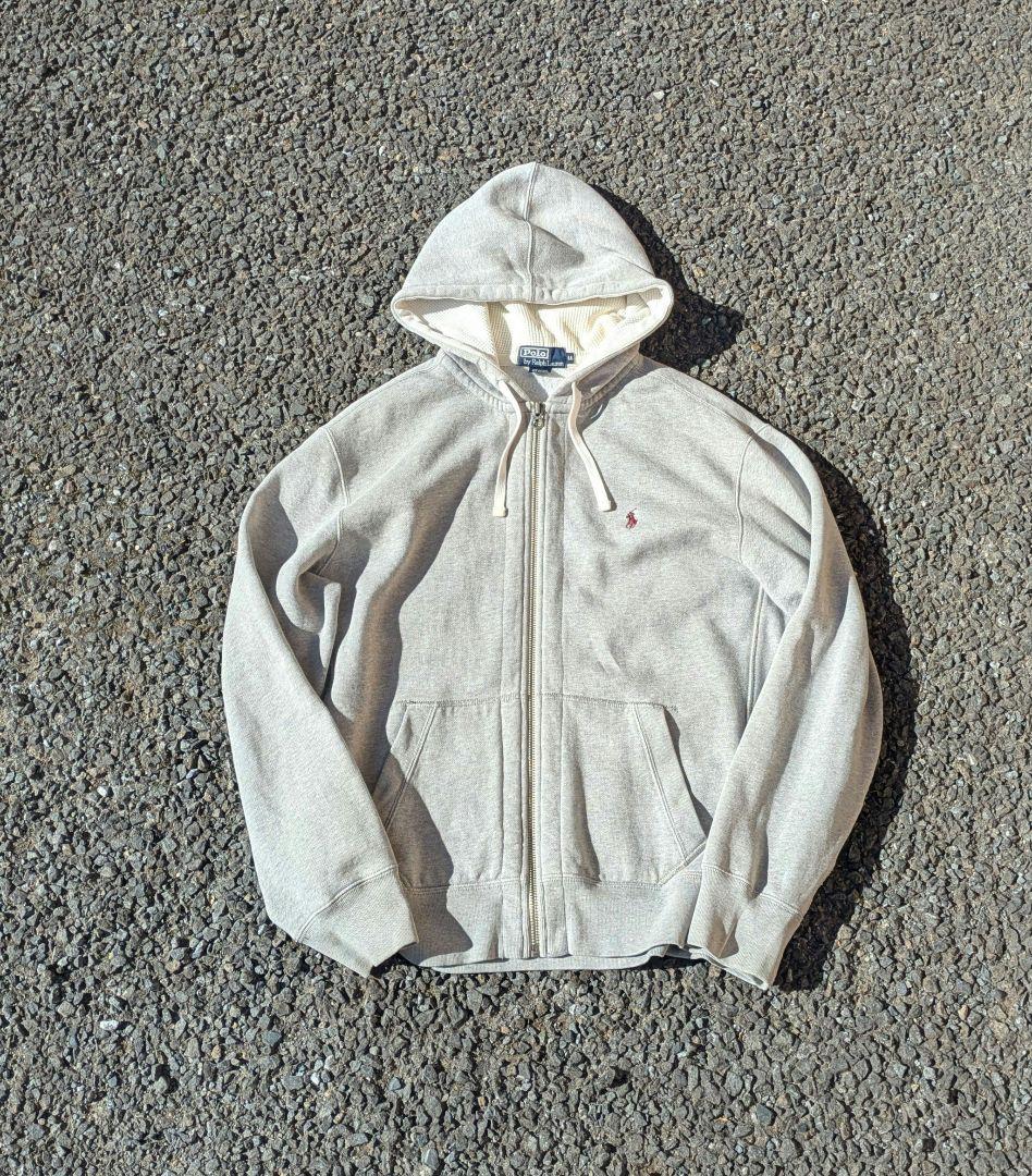 90s Ralph Lauren zip Foodie グレー フード裏サーマル