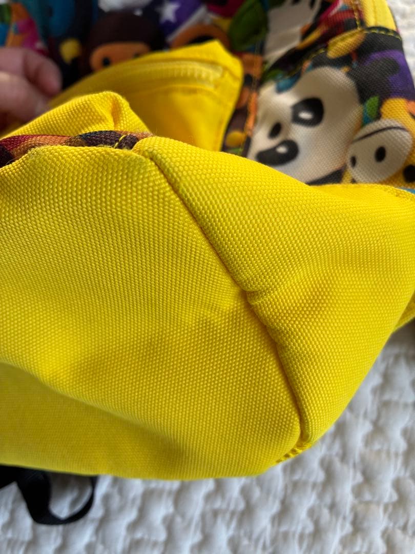 BAPE KIDS 総柄リュック　イエロー　エイプ