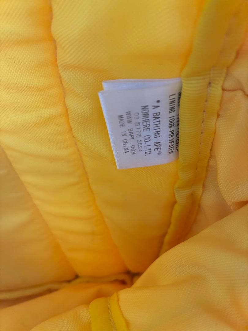 BAPE KIDS 総柄リュック　イエロー　エイプ