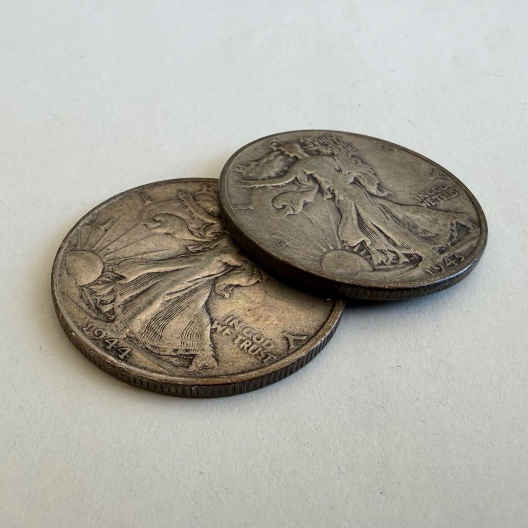 ウォーキング・リバティ ハーフダラー銀貨　2枚まとめて