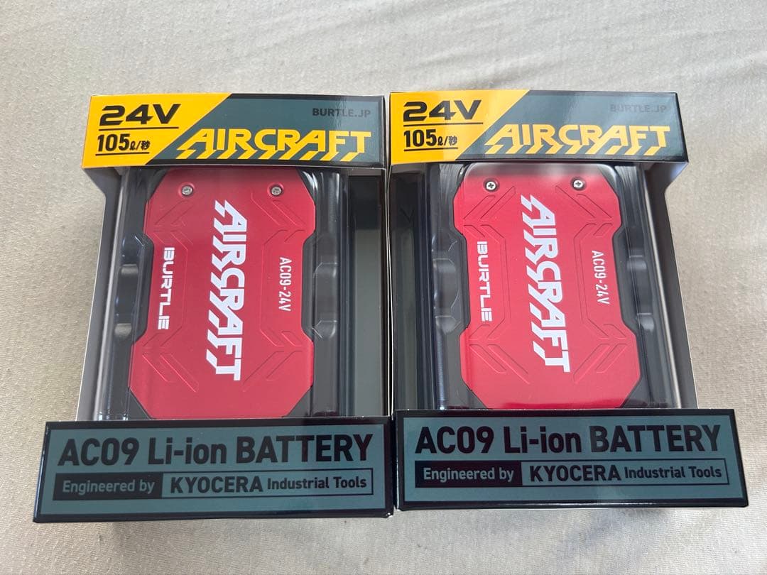 翌日発送 2025バートル エアークラフト 24Vバッテリー　レッド 2個