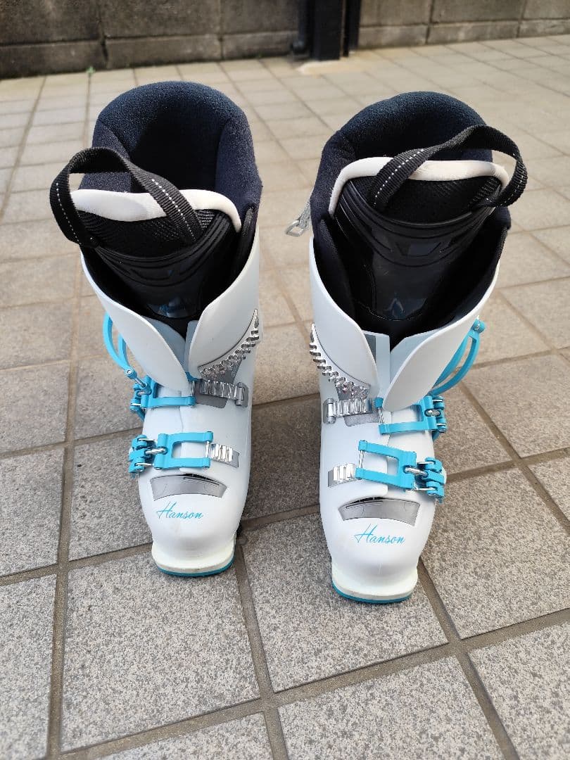 ロシニョール女性用スキー用ブーツ ホワイト/ブルー