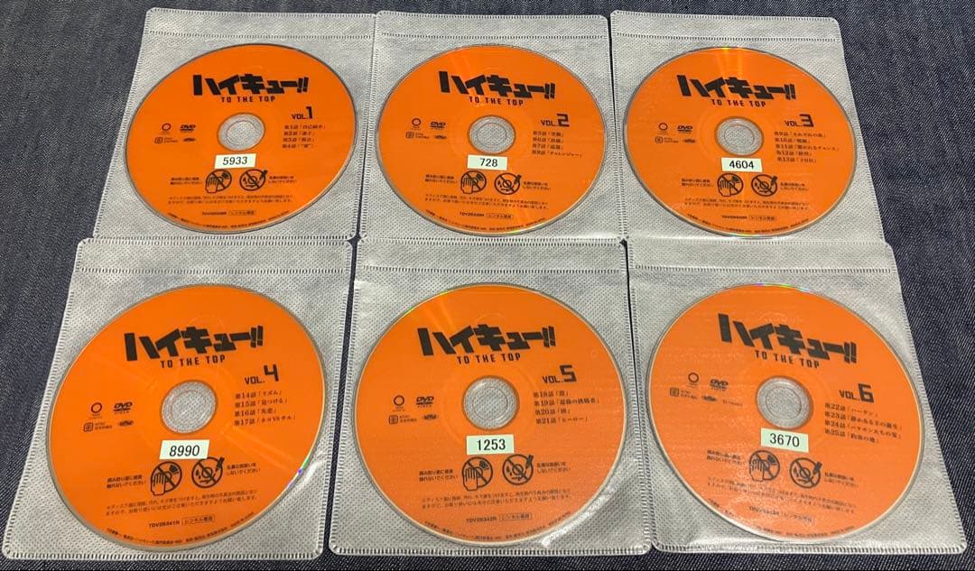 ハイキュー!!TO THE TOP 4期 アニメ DVD 全6巻セット