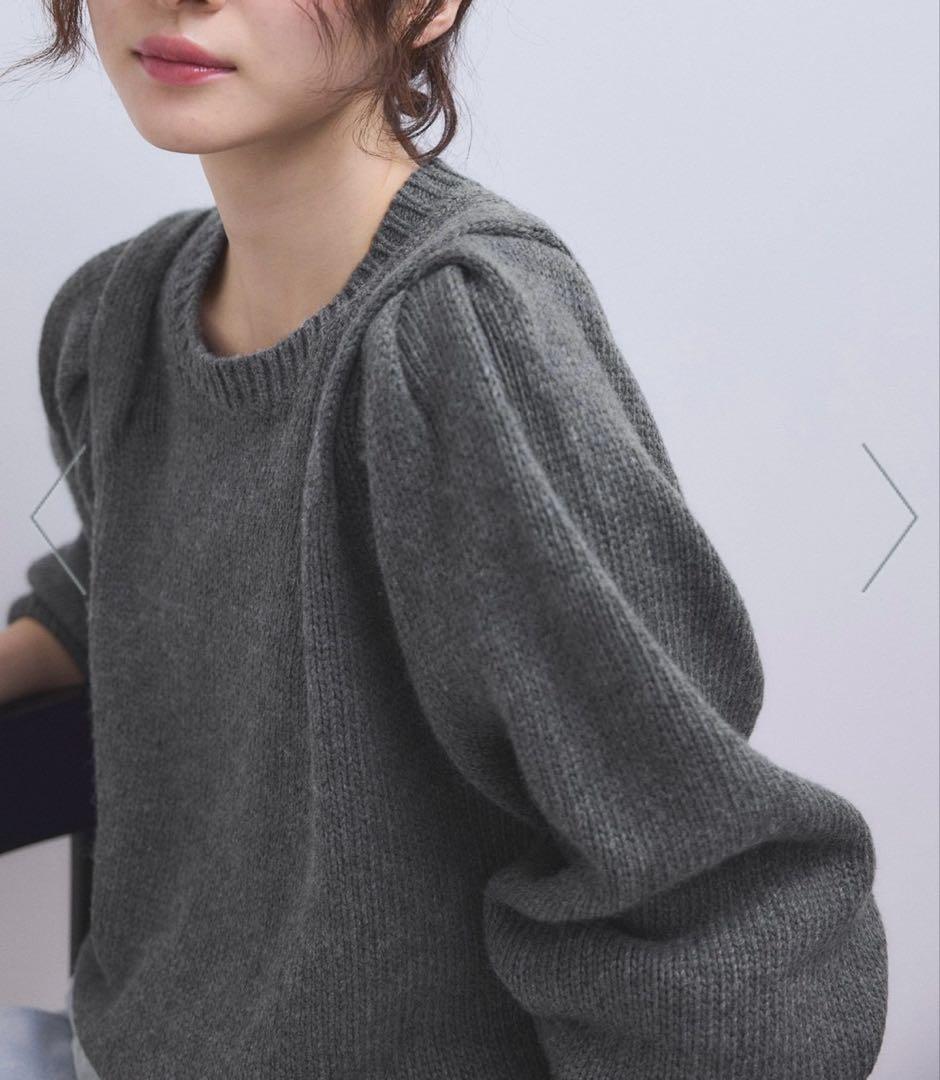 ADAM ET ROPE' ショルダータックニットプルオーバー