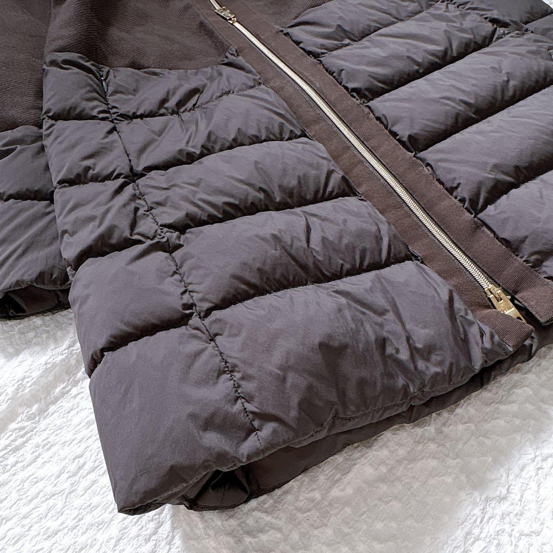 【SALE】サイズ44✨HERNO 異素材ドッキング　ダウンコート　フード