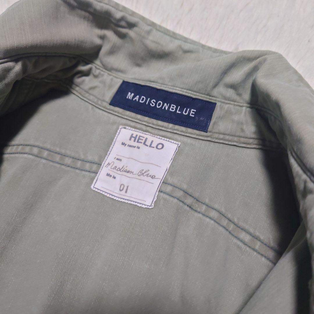 【希少】マディソンブルー 長袖シャツ ハンプトン バッグサテン カーキ