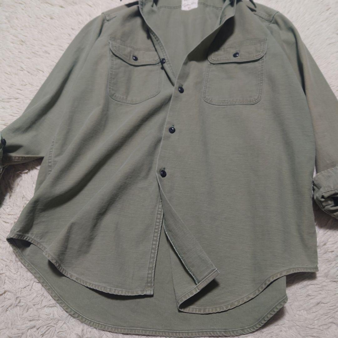 【希少】マディソンブルー 長袖シャツ ハンプトン バッグサテン カーキ