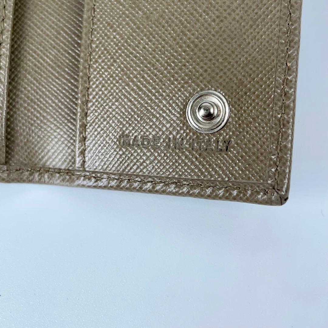 PRADA プラダ 6P レザー グレージュ キーケース　サフィアーノ　男女兼用