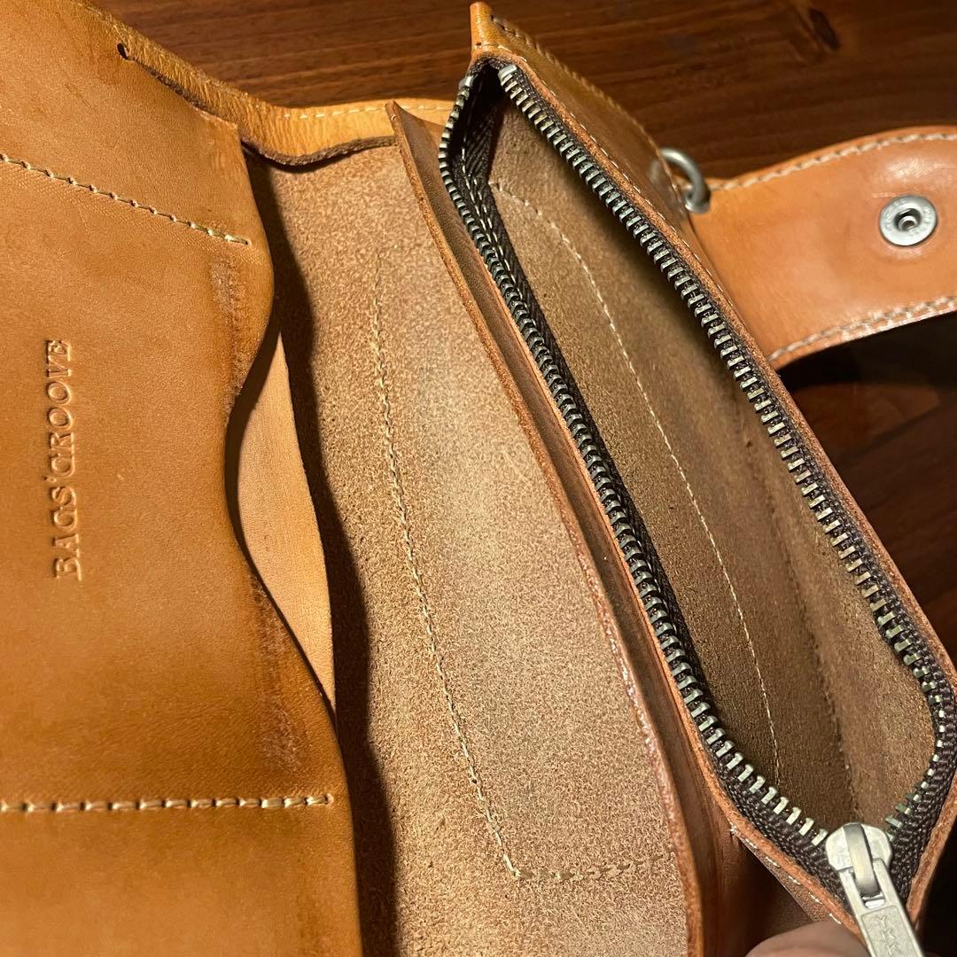 RED MOON MHSロングウォレット本革 キャメル