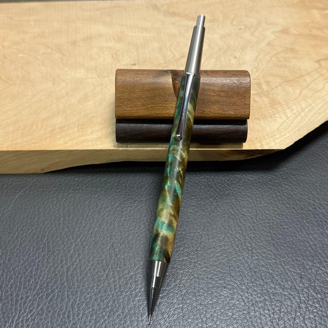 126栃サバ杢スタビ　PG-5用カスタム木軸　低重心テーパータイプ　ステンレス