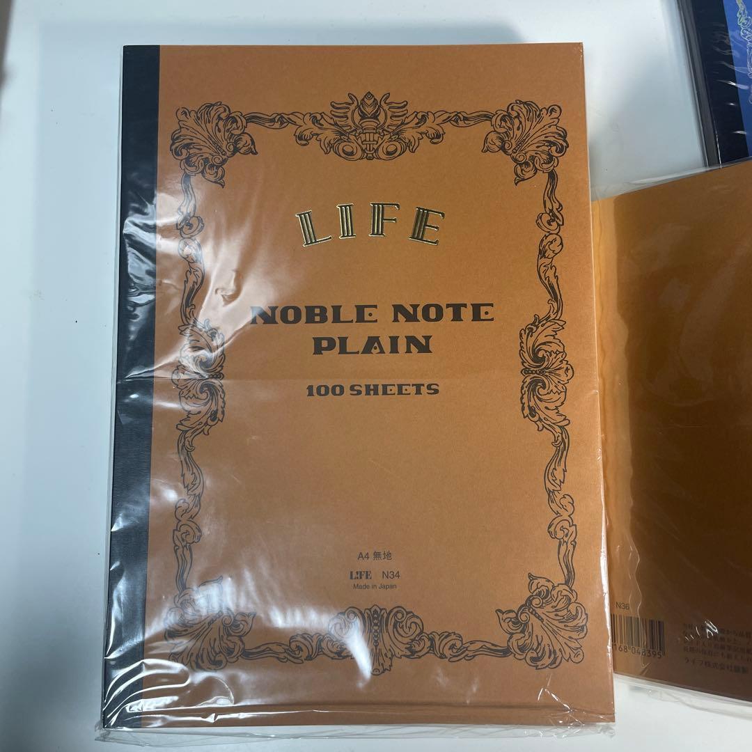 新品 未使用 ライフ ノーブルノート B6方眼 A5方眼と無地 A4無地 15冊