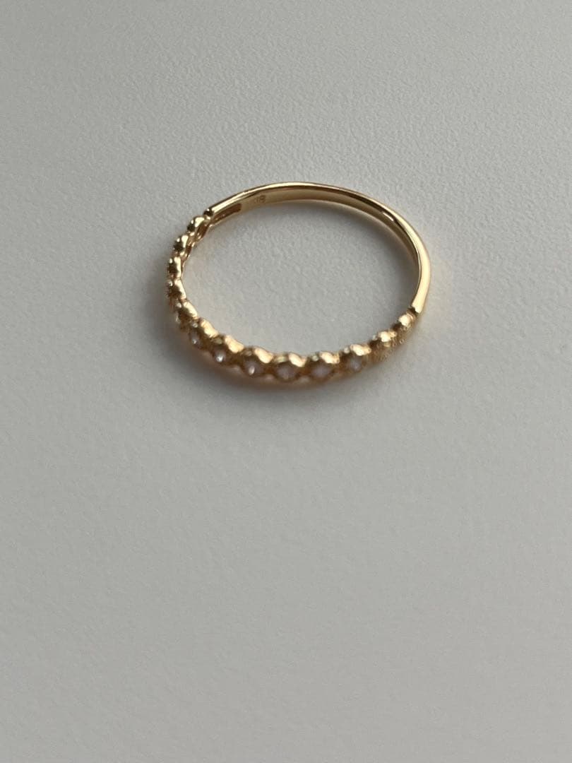 【ちゅん】ツツミ　K18 ダイヤモンドリング　YG 13号