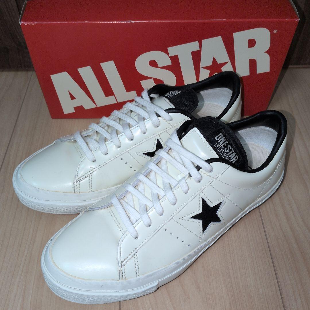 【US7.5】ワンスター　　白×黒　レザー　one star ALL STAR