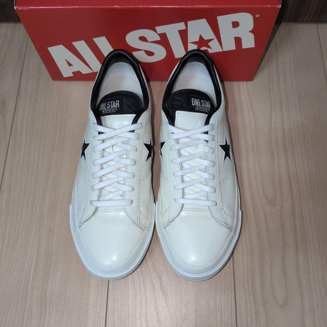 【US7.5】ワンスター　　白×黒　レザー　one star ALL STAR
