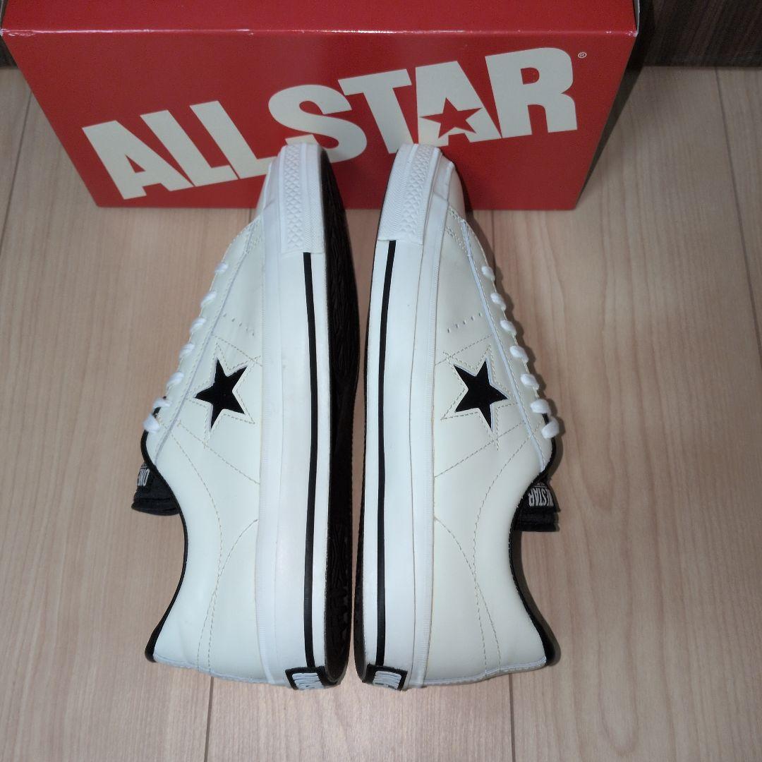 【US7.5】ワンスター　　白×黒　レザー　one star ALL STAR