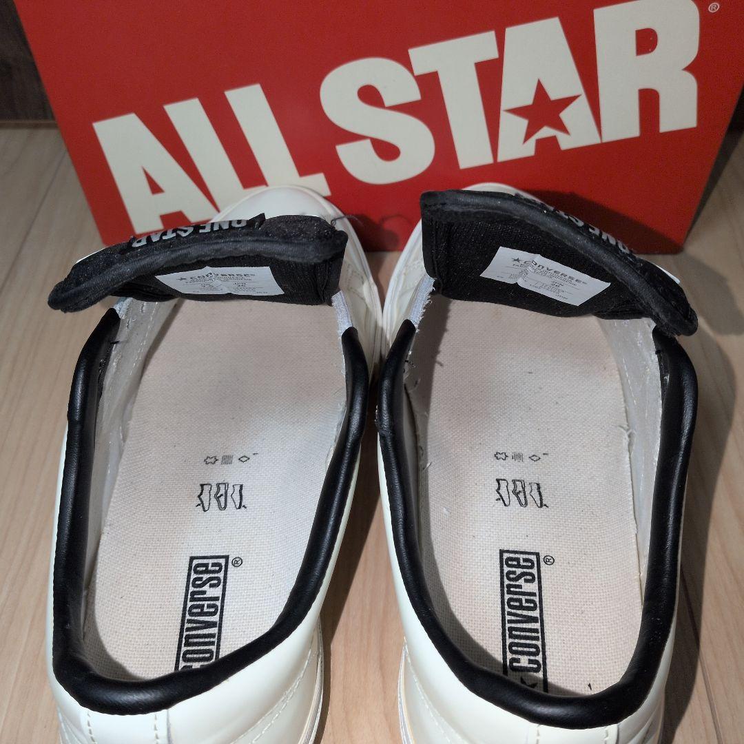 【US7.5】ワンスター　　白×黒　レザー　one star ALL STAR