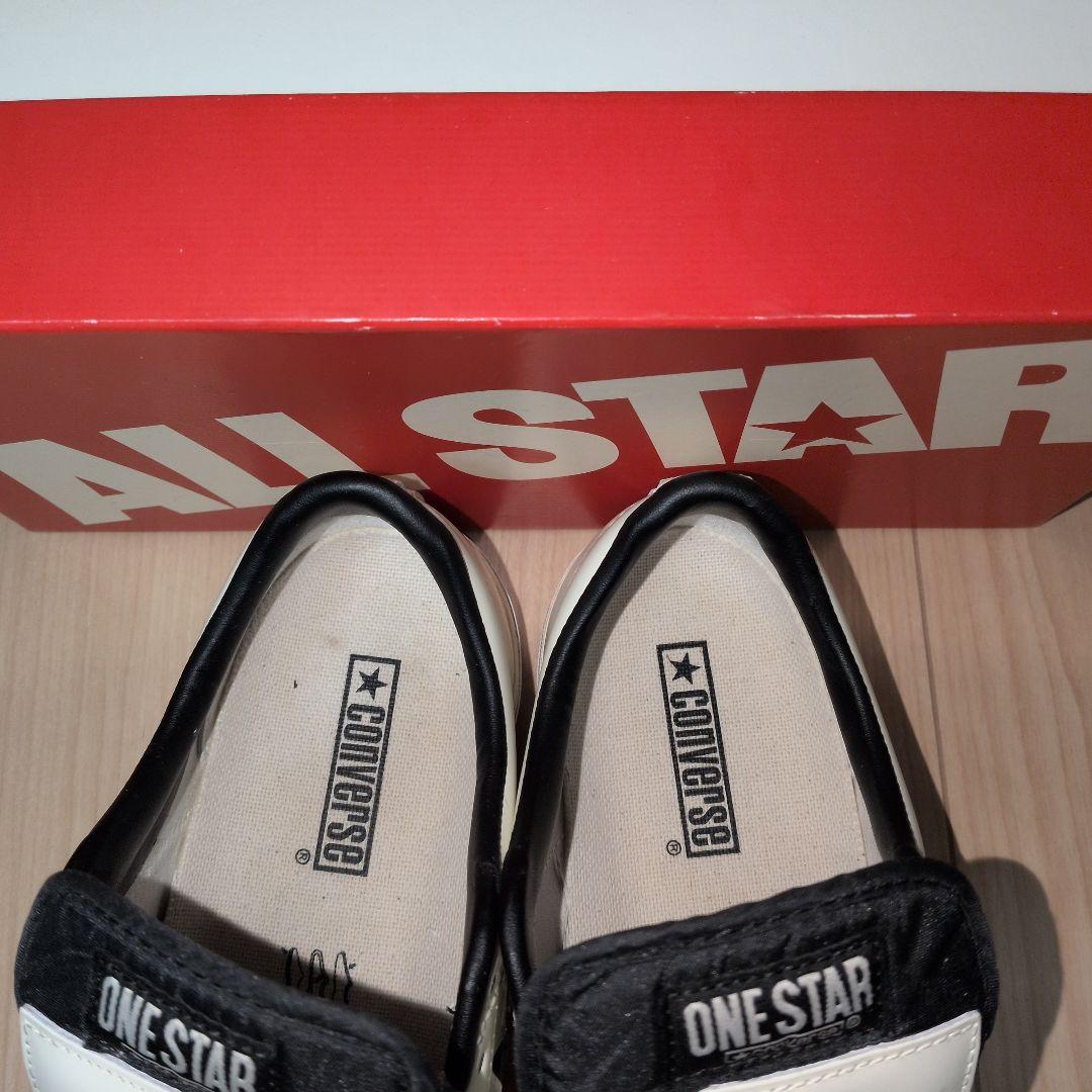 【US7.5】ワンスター　　白×黒　レザー　one star ALL STAR
