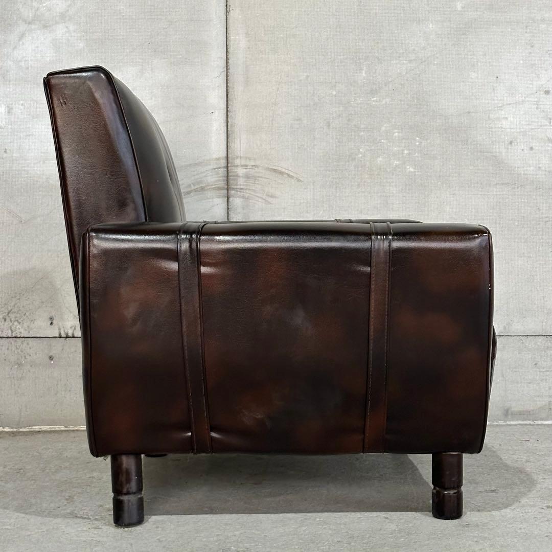 ✦1960年〜1970年✦昭和レトロソファ ヴィンテージ 一人掛け ブラウン合皮
