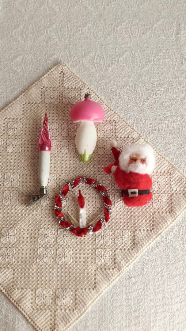 * vintage ornament ୨୧ キャンドル型 クリップオーナメント