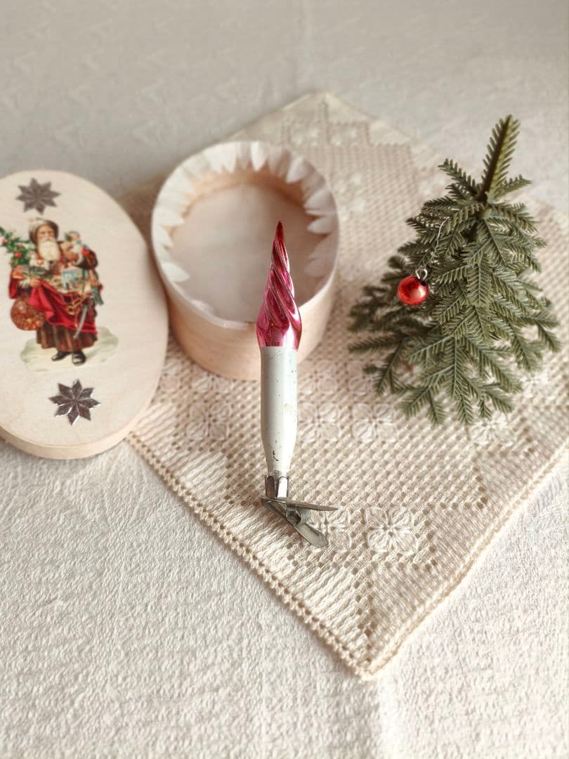 * vintage ornament ୨୧ キャンドル型 クリップオーナメント
