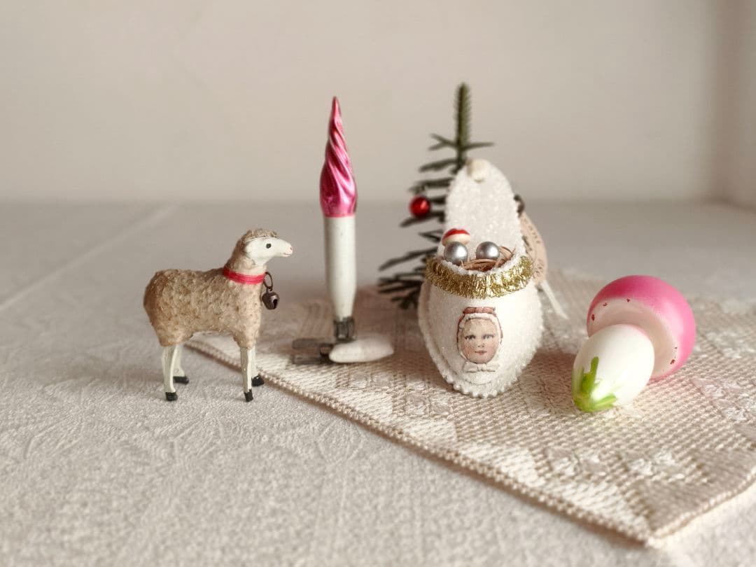 * vintage ornament ୨୧ キャンドル型 クリップオーナメント