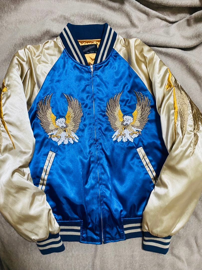 日本製 美品 Hoshihime 鷲 日本限定 スカジャン unisex サテン