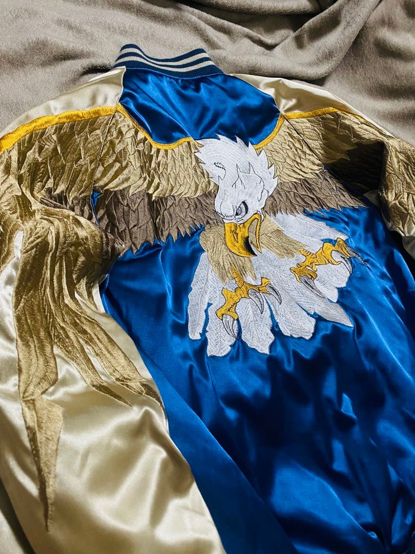 日本製 美品 Hoshihime 鷲 日本限定 スカジャン unisex サテン