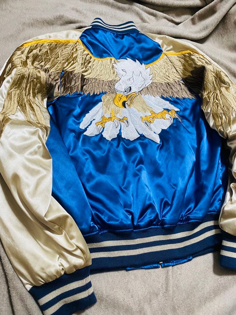 日本製 美品 Hoshihime 鷲 日本限定 スカジャン unisex サテン